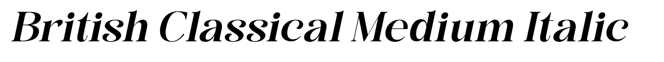 British Classical Medium Italic